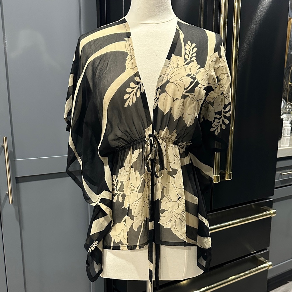 Minkie Floral Tie Front  Blouse